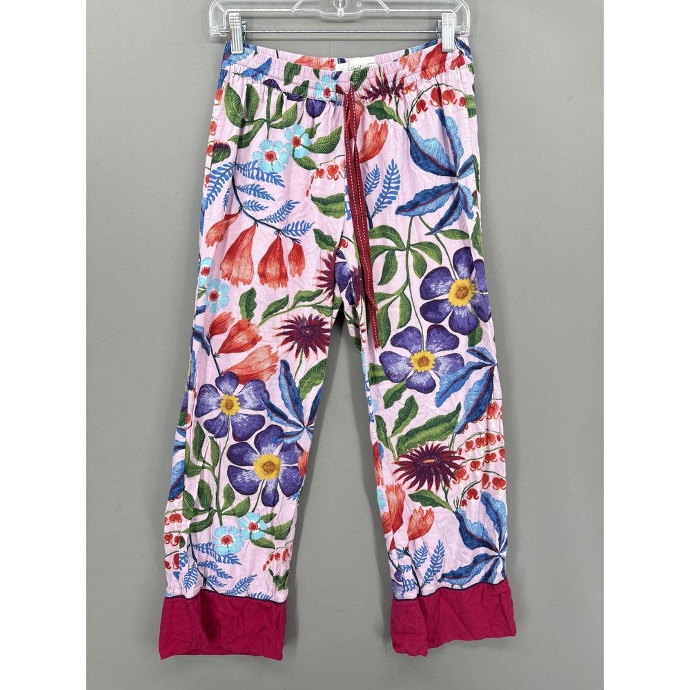 Rosa De Weerd Anthropologie Pajama Pants Womens XS Multicolor Floral Jersey